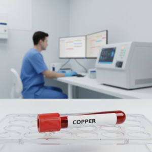 Copper Lab Blood Test Concept