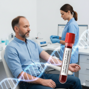 Dihydrostestrone Lab Blood Test Concept